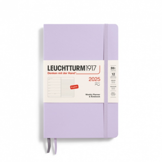 PLANER TYGODNIOWY Z NOTATNIKIEM LEUCHTTURM1917 W MIĘKKIEJ OPRAWIE PAPERBACK (B6+) 2025 (LILAC) LILIOWY