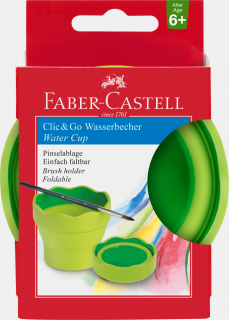 POJEMNIK NA WODĘ CLICGO JASNOZIELONY FABER-CASTELL