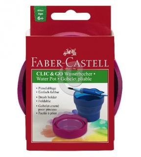 POJEMNIK NA WODĘ DO FARB CLICGO CZERWONY FABER-CASTELL