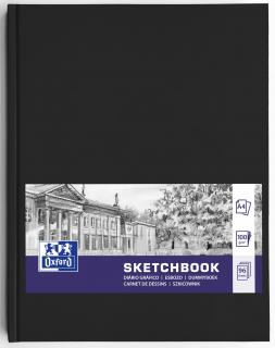 SZKICOWNIK OXFORD SKETCHBOOK SZYTY, 96 KARTEK A4, CZARNY