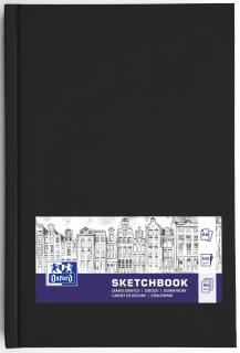 SZKICOWNIK OXFORD SKETCHBOOK SZYTY, 96 KARTEK A6, CZARNY