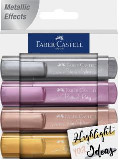 ZAKREŚLACZE 1546 CREATIV STUDIO FABER-CASTELL, 4 KOLORY METALICZNE