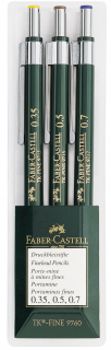 ZESTAW 3 OŁÓWKÓW AUTOMATYCZNYCH TK-FINE HB FABER-CASTELL