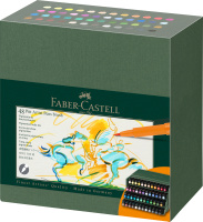 ZESTAW 48 PISAKÓW PITT ARTIST PEN BRUSH, STUDIO BOX, FABER-CASTELL