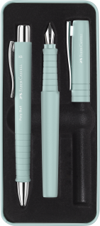 ZESTAW PREZENTOWY POLY FABER-CASTELL, PIÓRO WIECZNE + DŁUGOPIS, CARIBIC BLUE
