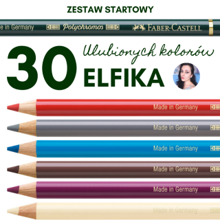 ZESTAW STARTOWY ELFIKA: 30 ULUBIONYCH KOLORÓW KREDEK POLYCHROMOS