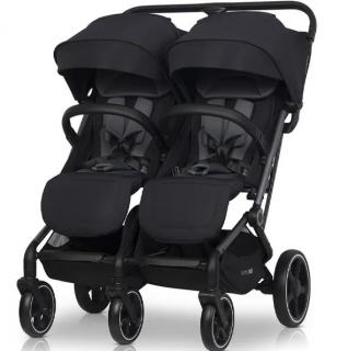 EasyGO ECHO wózek bliźniaczy spacerowy Ebony Black