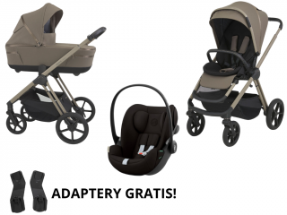 Espiro Miloo wózek wielofunkcyjny 3w1 z fotelikiem Cybex Cloud G Charming Touch 209