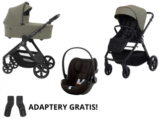 Espiro Only wózek wielofunkcyjny 3w1 z fotelikiem Cybex Cloud G 404 Stylish Khaki