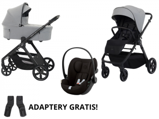 Espiro Only wózek wielofunkcyjny 3w1 z fotelikiem Cybex Cloud G 407 Monument Gray