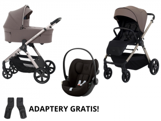 Espiro Only wózek wielofunkcyjny 3w1 z fotelikiem Cybex Cloud G 408 Nude Brown