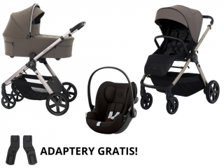 Espiro Only wózek wielofunkcyjny 3w1 z fotelikiem Cybex Cloud G 409 Smokey Taupe