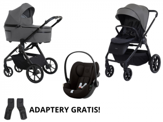 Espiro Yoga wózek wielofunkcyjny 3w1 z fotelikiem Cybex Cloud G 117 Gray Zen