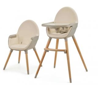 Kinderkraft FINI 2 krzesełko do karmienia 2w1 Beige