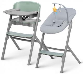 Kinderkraft Livy&amp;Calmee krzesełko do karmienia z leżaczkiem 4w1 Green