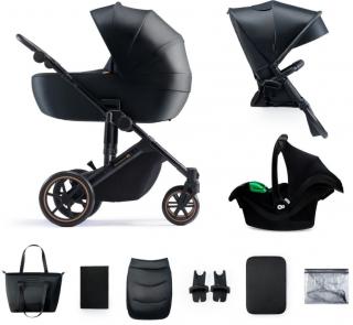 Kinderkraft Prime 2 wózek wielofunkcyjny 3w1 z fotelikiem Mink Pro Venezian Black