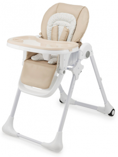 Kinderkraft Tummie składane krzesełko do karmienia 2w1 Beige