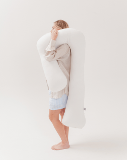 PIAPIMO poduszka ciążowa do spania typu 7 jersey off white