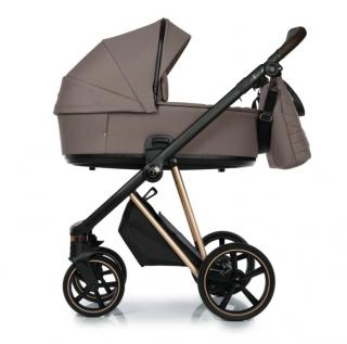 Roan IVI 2.0 nowoczesny wózek dziecięcy 2w1 z akcesoriami Cocoa Rose Gold
