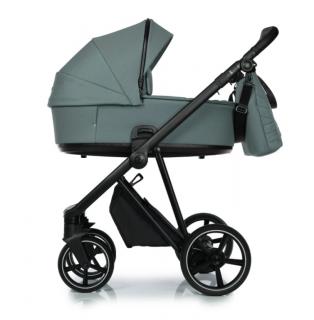 Roan IVI 2.0 nowoczesny wózek dziecięcy 2w1 z akcesoriami Pine Green Black
