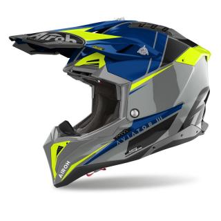 AIROH AVIATOR 3 PUSH BLUE połysk kask L
