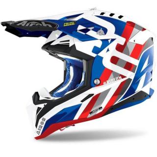 AIROH AVIATOR 3 RAINBOW BLUE-RED kask niebieski