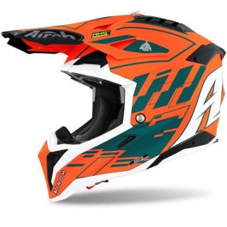 AIROH AVIATOR 3 RAMPAGE ORANGE kask pomar-szary