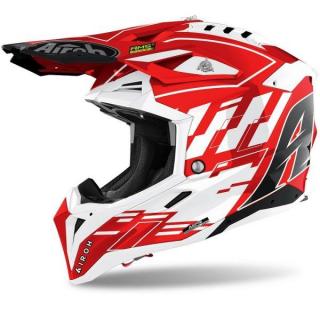 AIROH AVIATOR 3 RAMPAGE RED kask czerwono-biały S