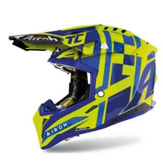 AIROH AVIATOR 3 TC21 kask żółto-niebieski L