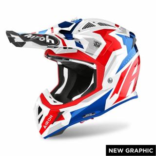 AIROH AVIATOR ACE SWOOP kask biało-nieb-czerwony S