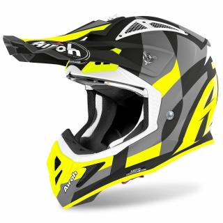 AIROH AVIATOR ACE TRICK kask szary-fluo XL