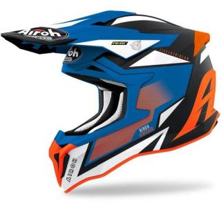 AIROH STRYCKER XXX BLUE-RED kask nieb.-czerw.