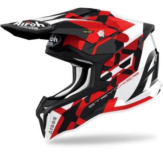 AIROH STRYCKER XXX RED GLOSS kask czerw.-czarny S