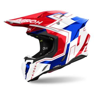 AIROH TWIST 3 DIZZY BLUE RED połysk kask M