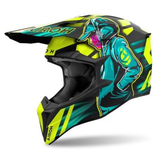 AIROH WRAAAP CYBER YELLOW MATT kask M