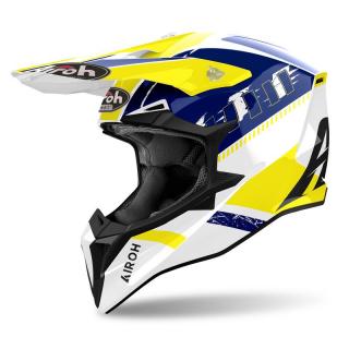 AIROH WRAAAP FEEL YELLOW BLUE połysk kask XL