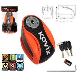 KOVIX KNX6 blokada tarczy z alarmem pomarańcz 6 mm