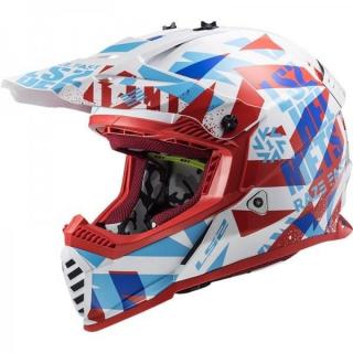 LS2 FAST EVO FUNKY kask biało-czerwony