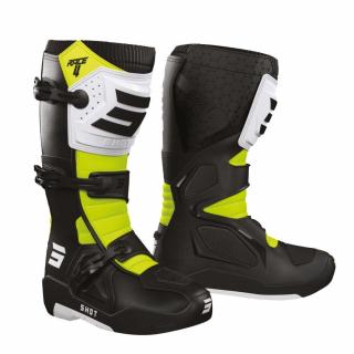SHOT RACING RACE 4 buty biało-czarne-fluo 43
