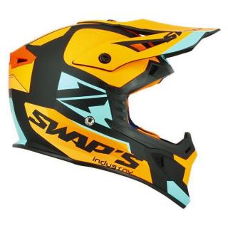 SWAPS kask czarno-pomarańczowo-niebieski mat XL