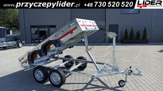 TM-202 przyczepa PRAKTI DUMPER 2614/2 263x135x35cm, spawana rama, wywrot ręczny, DMC 750kg