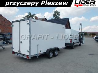 TP-032A przyczepa TFS 420T.00 2,7t, 420x200x210cm, furgon izolowany, kontener, 1x listwy ścienne, DMC 2700kg