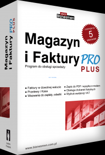 Magazyn i Faktury PRO Plus - dGCS Biznesmen Program 1 stanowisko 18mc