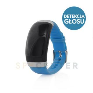 Dyktafon zamaskowany D180, modna opaska, zegarek z wyświetlaczem (niebieski)