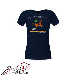 T-shirt damski Cartoon "Elegancja" Perfect Horse