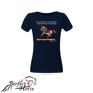 T-shirt damski Cartoon "Motywacja"  Perfect Horse