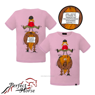 T-shirt dziewczęcy Cartoon "Kick" Perfect Horse