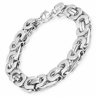 Elegancka Bransoleta splot Bizantyjski Płaski Stal 316L (11 mm)