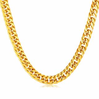 Elegancki Naszyjnik Pancerka Pozłacana 18k  (12 mm)