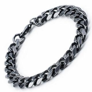 Oksydowana Bransoletka Pancerka na Karabińczyk (11 mm)